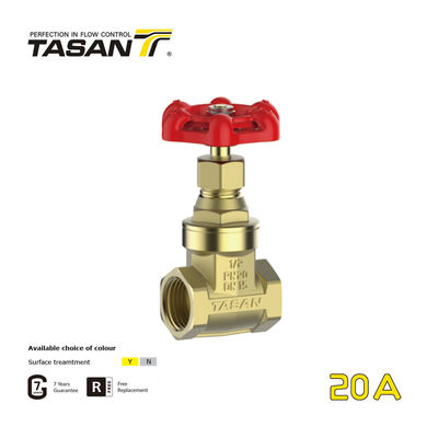 Manual DN15-100mm 1 Inch Brass Gate Valve PN20 untuk sistem pemipaan 20A