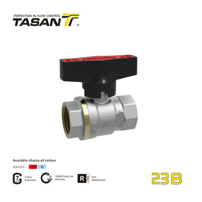 Forged 3/8'' Brass Ball Valve Female X Female Connection Untuk Jaringan Bensin 23B