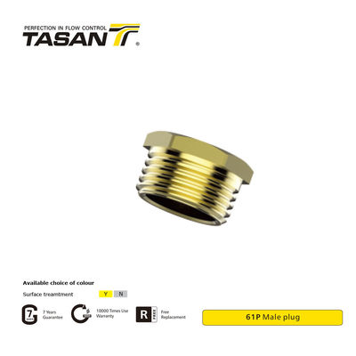 DIN EN 10226-1 Thread Brass Pipe Fittings Brass Male Plug 61P Tahan Karat